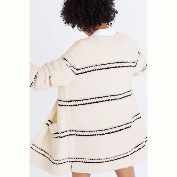 Madewell / Striped Bouclé Cardigan Sweater - Picture 4 of 8